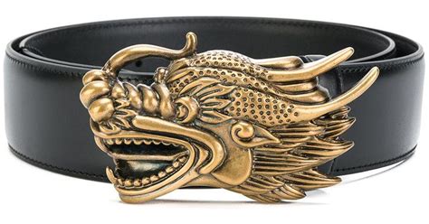 Gucci Dragon Buckle Belt in Black for Men 